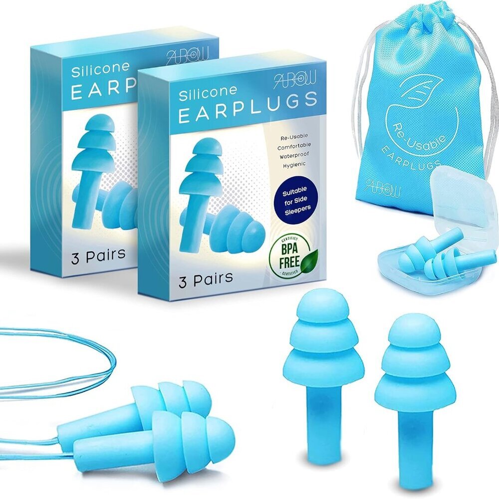 Soft Ear Plugs for Sleeping Noise Reduction, Made of Silicone, Suitable for Slee